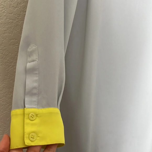 BCBG MaxAzaria Color Block Cally Dress. Sz XS Gray/Blue/Coral. Long sleeve. - Picture 5 of 6